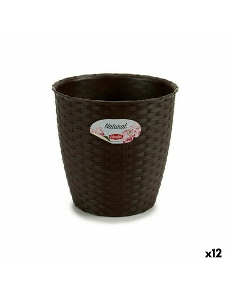 Pot Stefanplast Plastique Chocolat 19 x 17,5 x 19 cm (12 Unités)