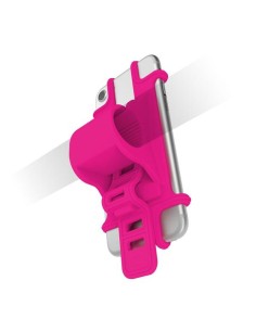 Support Smartphone pour Vélo Celly EASYBIKEPK Rose Silicone