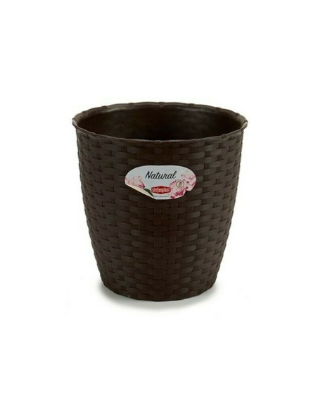 Pot Stefanplast Plastique Chocolat 19 x 17,5 x 19 cm (12 Unités)