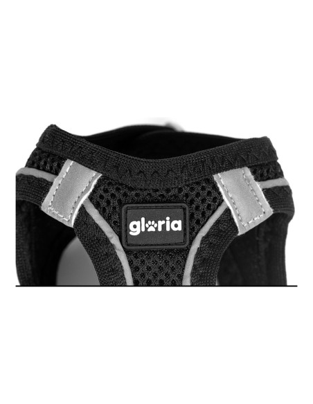 Harnais pour Chien Gloria Air Mesh Star Noir Taille XXS (24-26 cm)
