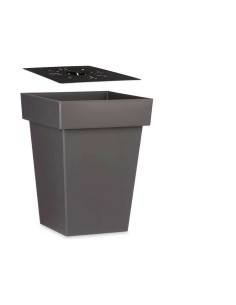 Pot auto-arrosant Ibergarden 87949 Gris Plastique 37 x 51 x 37 cm (6 Unités) 2