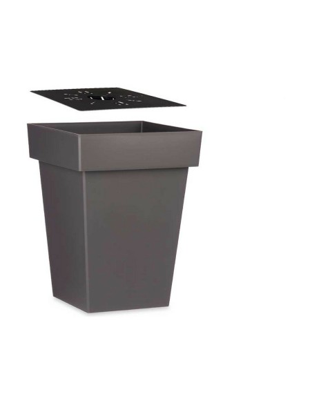 Pot auto-arrosant Ibergarden 87949 Gris Plastique 37 x 51 x 37 cm (6 Unités)