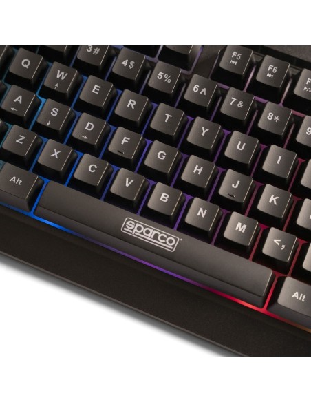 Clavier pour jeu Sparco SPMEMKEYBOARD Espagnol Qwerty
