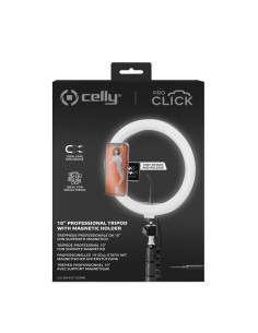 Selfie Ring Light Anneau de Lumière avec Triepied et Télécommande Celly CLICKGHOSTUSBBK 2