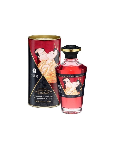 Huile de massage érotique Shunga SHU127-SPARKLING STRAWBERRY WINE 100 ml Fraise