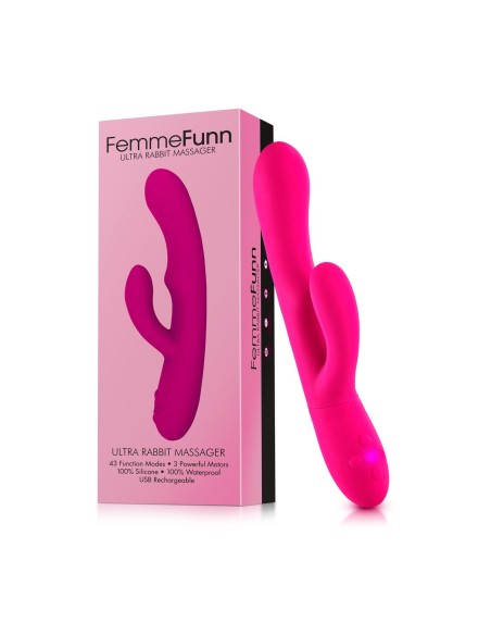 Vibration de Stimulation Double FemmeFunn Ultra Rabbit Rose