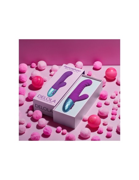 Vibration de Stimulation Double FemmeFunn Delola Violet