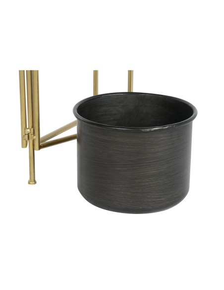 Cache-pot DKD Home Decor 30 x 21 x 80 cm Noir Doré Métal