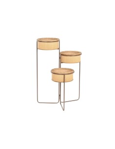 Cache-pot DKD Home Decor 55 x 42 x 79 cm Noir Marron Fer Bambou Tropical