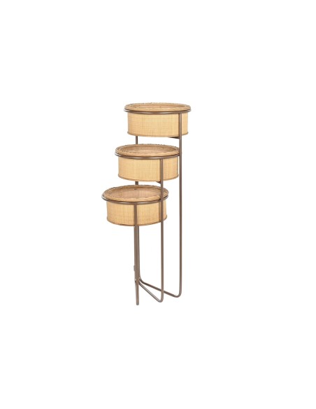 Cache-pot DKD Home Decor 55 x 42 x 79 cm Noir Marron Fer Bambou Tropical