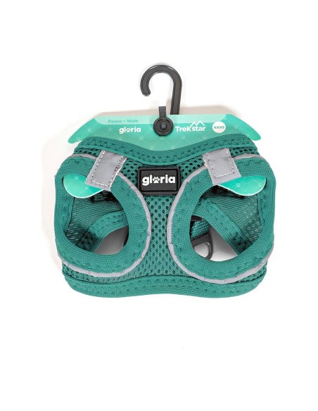 Harnais pour Chien Gloria Air Mesh Trek Star Réglable Turquoise Taille XXXS (18-20 cm)