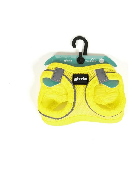 Harnais pour Chien Gloria Air Mesh Trek Star Réglable Jaune L (33,4-35 cm)