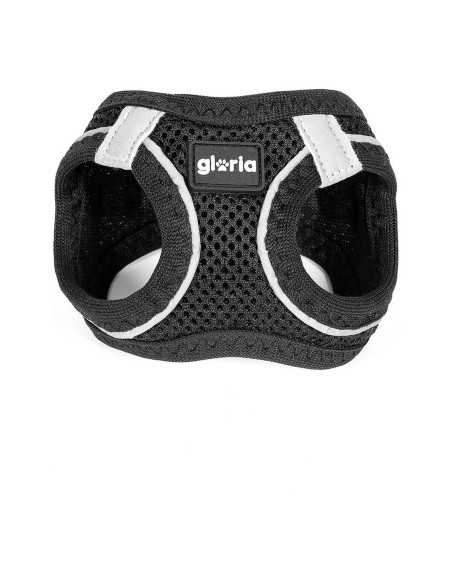 Harnais pour Chien Gloria Air Mesh Trek Star Réglable Noir Taille XXXS (18-20 cm)