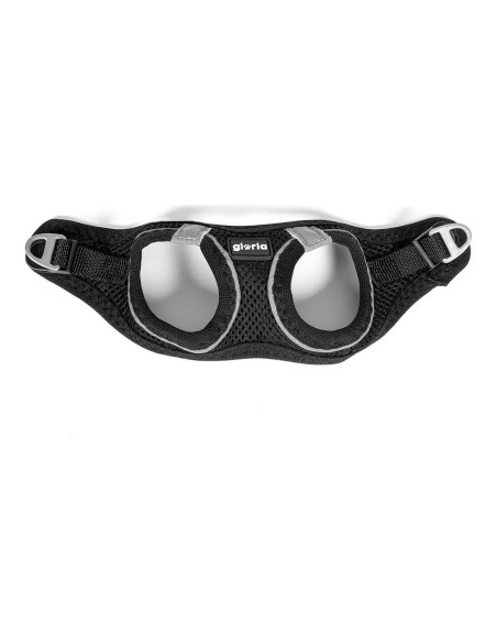Harnais pour Chien Gloria Air Mesh Trek Star Réglable Noir Taille XXXS (18-20 cm)