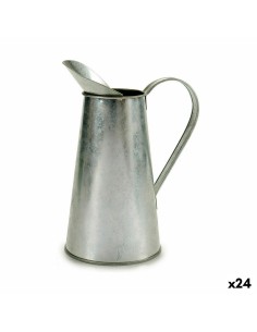 Pot Ibergarden J60700-B Argenté Zinc Modèle Pot à lait 17 x 21,5 x 11,3 cm (24 Unités)