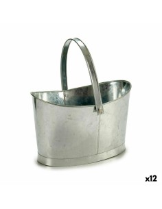 Pot Ibergarden E51465-B Argenté Zinc Panier 21 x 19,5 x 35,5 cm (12 Unités)