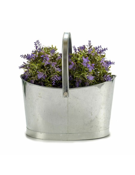 Pot Ibergarden E51465-B Argenté Zinc Panier 21 x 19,5 x 35,5 cm (12 Unités)