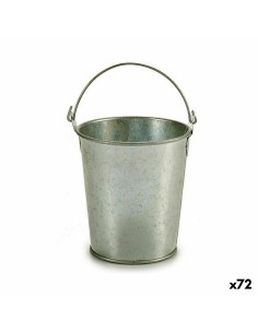 Cache-pot Ibergarden A60262-B Argenté Zinc Seau 15,5 x 11 x 11 cm (72 Unités)