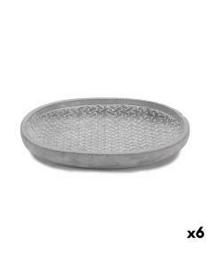 Sous-pot Ibergarden 190060-2 Gris Ciment Avec relief 28 x 4 x 23 cm (6 Unités)