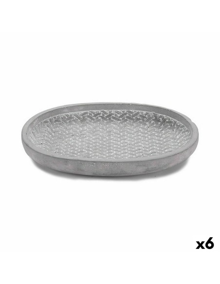 Sous-pot Ibergarden 190060-2 Gris Ciment Avec relief 28 x 4 x 23 cm (6 Unités)