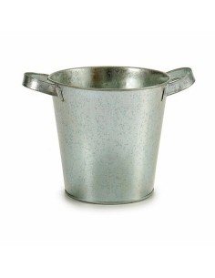 Cache-pot Ibergarden A60354-B Argenté Zinc Seau 20 x 14 x 16,2 cm (24 Unités) 2