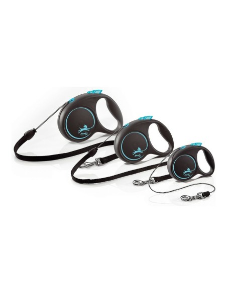 Laisse pour Chien Flexi BLACK DESIGN Argenté XS