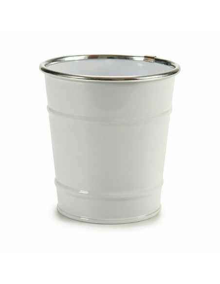 Cache-pot Seau Blanc Argenté Zinc 10,5 x 10,5 x 10,5 cm (72 Unités)