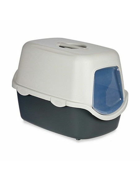 Bac à litière pour chats Stefanplast Anthracite Gris clair Plastique 56,5 x 39,5 x 39 cm (20 Unités)