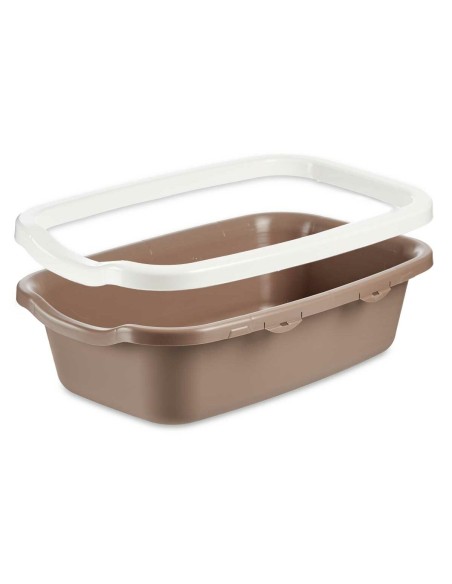 Bac à litière pour chats Mascow 87893 Blanc Beige Plastique 38 x 16 x 58,5 cm (11 Unités)