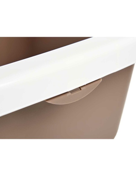 Bac à litière pour chats Mascow 87893 Blanc Beige Plastique 38 x 16 x 58,5 cm (11 Unités)