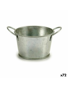 Cache-pot Ibergarden F60325-B Argenté Zinc Seau 17,8 x 8 x 12,3 cm (72 Unités)