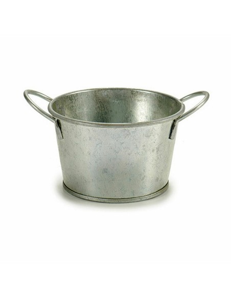 Cache-pot Ibergarden F60325-B Argenté Zinc Seau 17,8 x 8 x 12,3 cm (72 Unités)