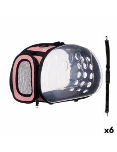 Cage de Transport Mascow 225 Noir Rose Plastique 37 x 17 x 22 cm (6 Unités)
