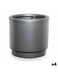 Pot auto-arrosant Ibergarden 4132-PLA Argenté polypropylène 32 x 30,5 x 32 cm (4 Unités)