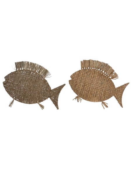 Figurine Décorative Home ESPRIT Naturel Poisson méditerranéen 63 x 5 x 50 cm (2 Unités)