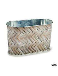 Cache-pot Ibergarden H18A3527D Métal osier Oblongue 11,5 x 12 x 22,5 cm (24 Unités)