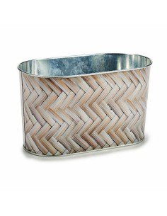 Cache-pot Ibergarden H18A3527D Métal osier Oblongue 11,5 x 12 x 22,5 cm (24 Unités) 2