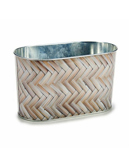 Cache-pot Ibergarden H18A3527D Métal osier Oblongue 11,5 x 12 x 22,5 cm (24 Unités)
