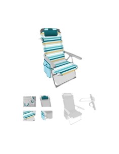 Chaise de Plage Jaune Vert