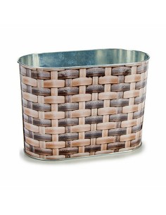 Cache-pot Ibergarden H18A3528D Métal osier Oblongue 12,7 x 15 x 23,5 cm (24 Unités) 2