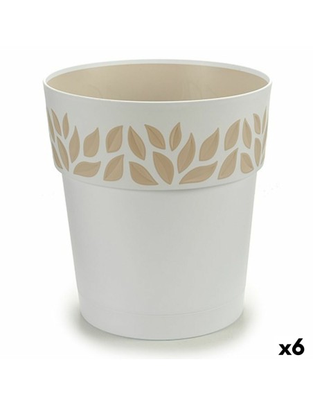 Pot auto-arrosant Stefanplast Cloe Blanc Plastique 25 x 25 x 25 cm (6 Unités)