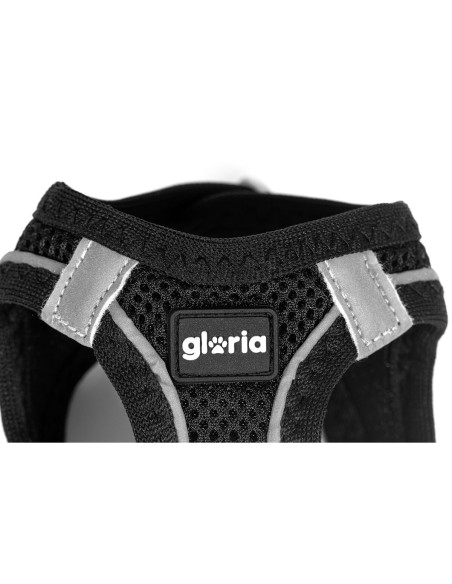 Harnais pour Chien Gloria Trek Star 29,4-32,6 cm 41,4-43 cm Noir S