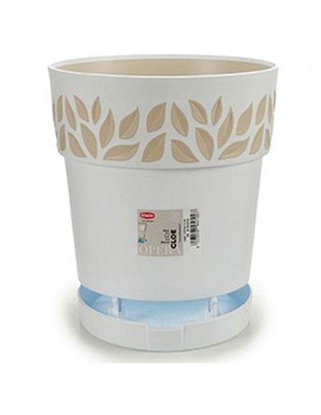 Pot auto-arrosant Stefanplast Cloe Blanc Plastique 25 x 25 x 25 cm (6 Unités)