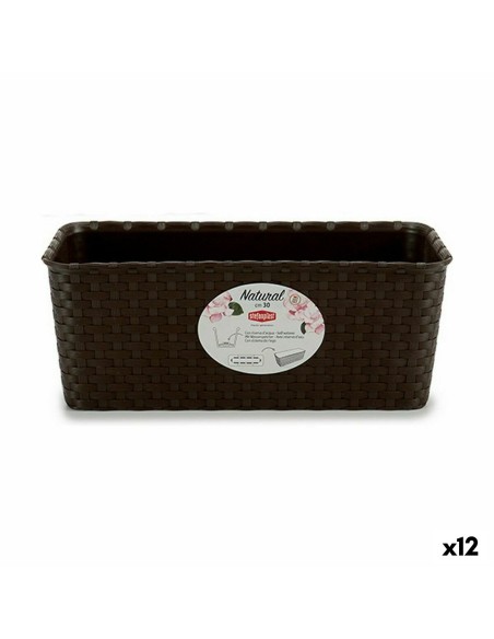 Jardinière Stefanplast Plastique 13 x 11 x 28,5 cm (12 Unités)
