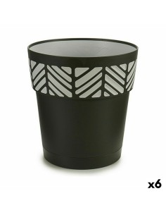 Pot auto-arrosant Stefanplast Orfeo Anthracite Plastique 25 x 25 x 25 cm (6 Unités)