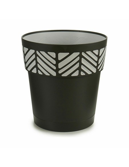 Pot auto-arrosant Stefanplast Orfeo Anthracite Plastique 25 x 25 x 25 cm (6 Unités)