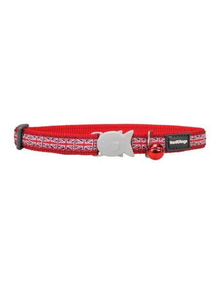 Collier pour chat Red Dingo Union Jack 20-32 cm Rouge