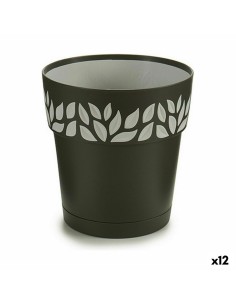Pot auto-arrosant Stefanplast Cloe Anthracite Plastique 15 x 15 x 15 cm (12 Unités)