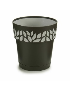 Pot auto-arrosant Stefanplast Cloe Anthracite Plastique 15 x 15 x 15 cm (12 Unités) 2