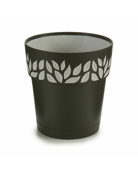 Pot auto-arrosant Stefanplast Cloe Anthracite Plastique 15 x 15 x 15 cm (12 Unités)